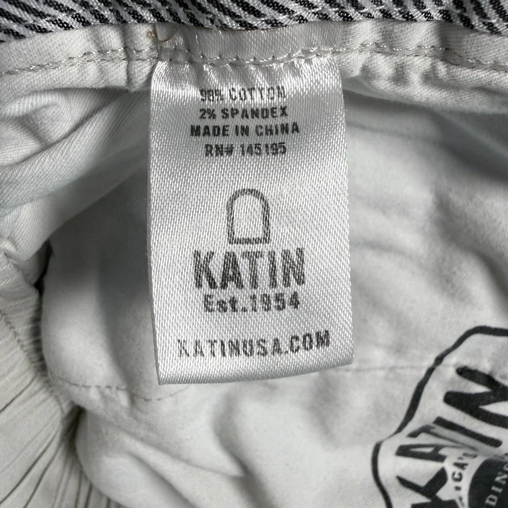 KATIN Solid Beige Cotton Blend Mens Drawstring Patio Shorts - Medium